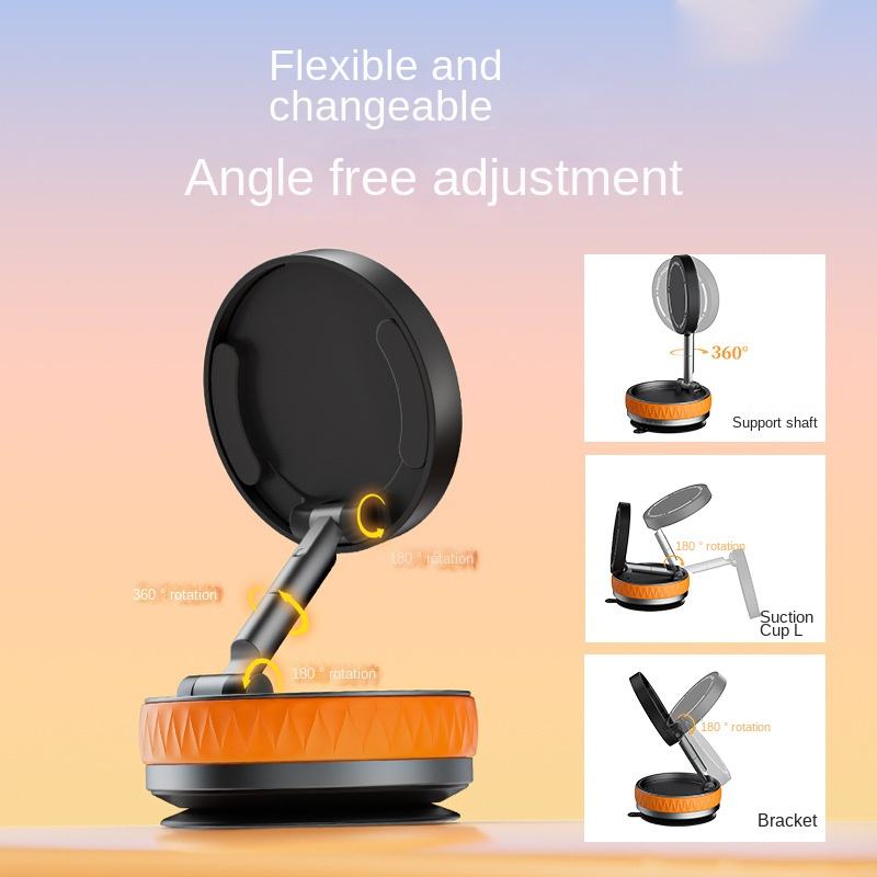 Vacuum Suction Magnetic Phone Holder | Foldable Universal Mobile Stand