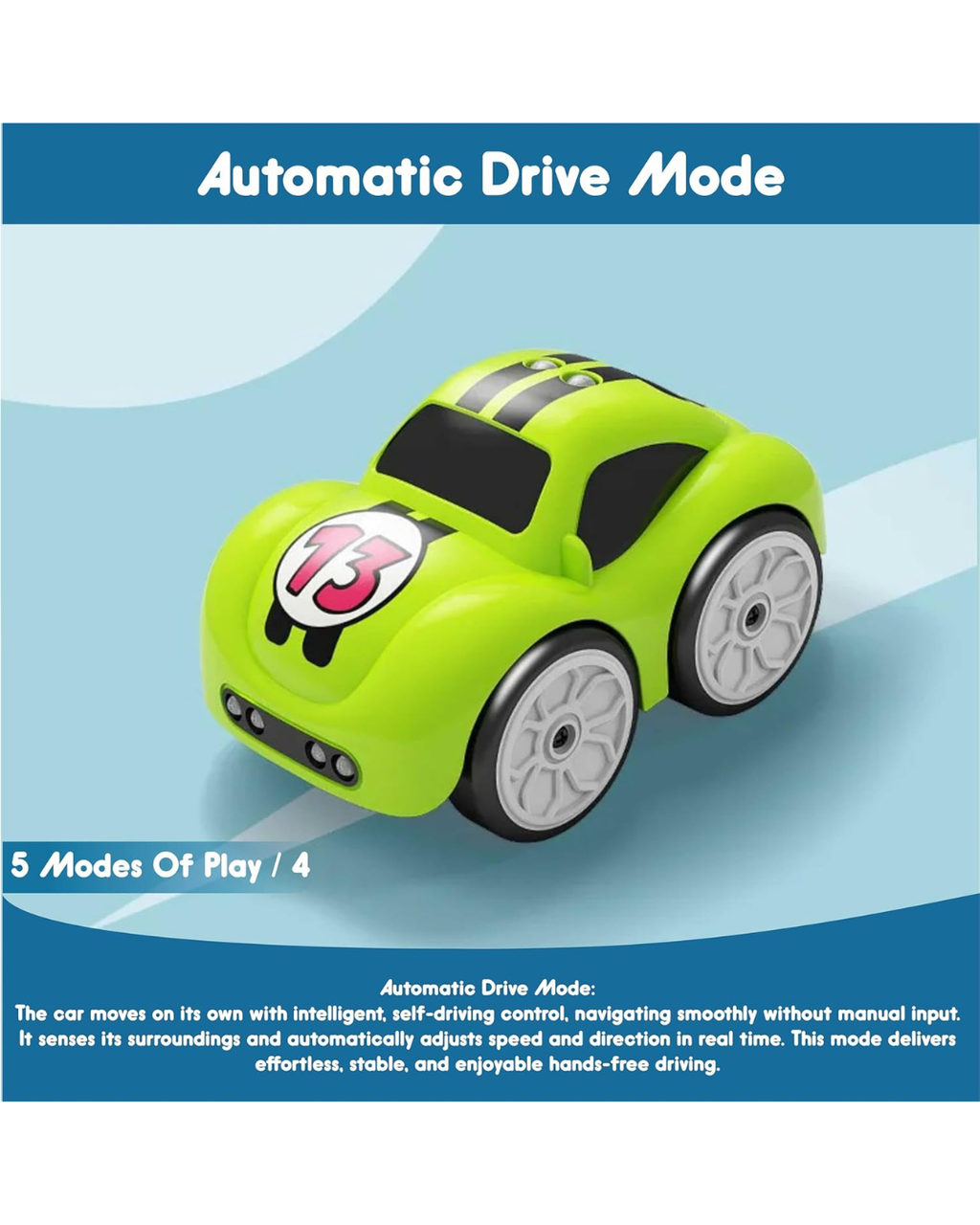 Mini Smart RC Car with 5 Interactive Modes | Induction, Follow Me & RC Control