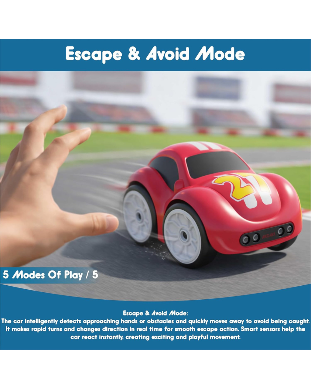 Mini Smart RC Car with 5 Interactive Modes | Induction, Follow Me & RC Control