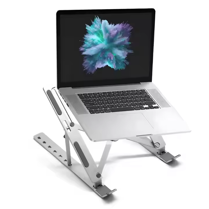 Premium Adjustable Laptop Stand – Foldable Aluminium Riser for Desk & Work From Home