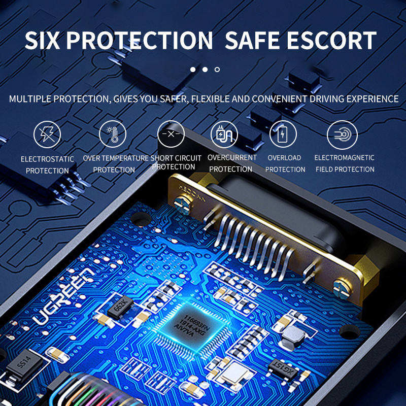 2-in-1 Retractable Car Charger with LED Roof Light – Fast Charging & Interior Light