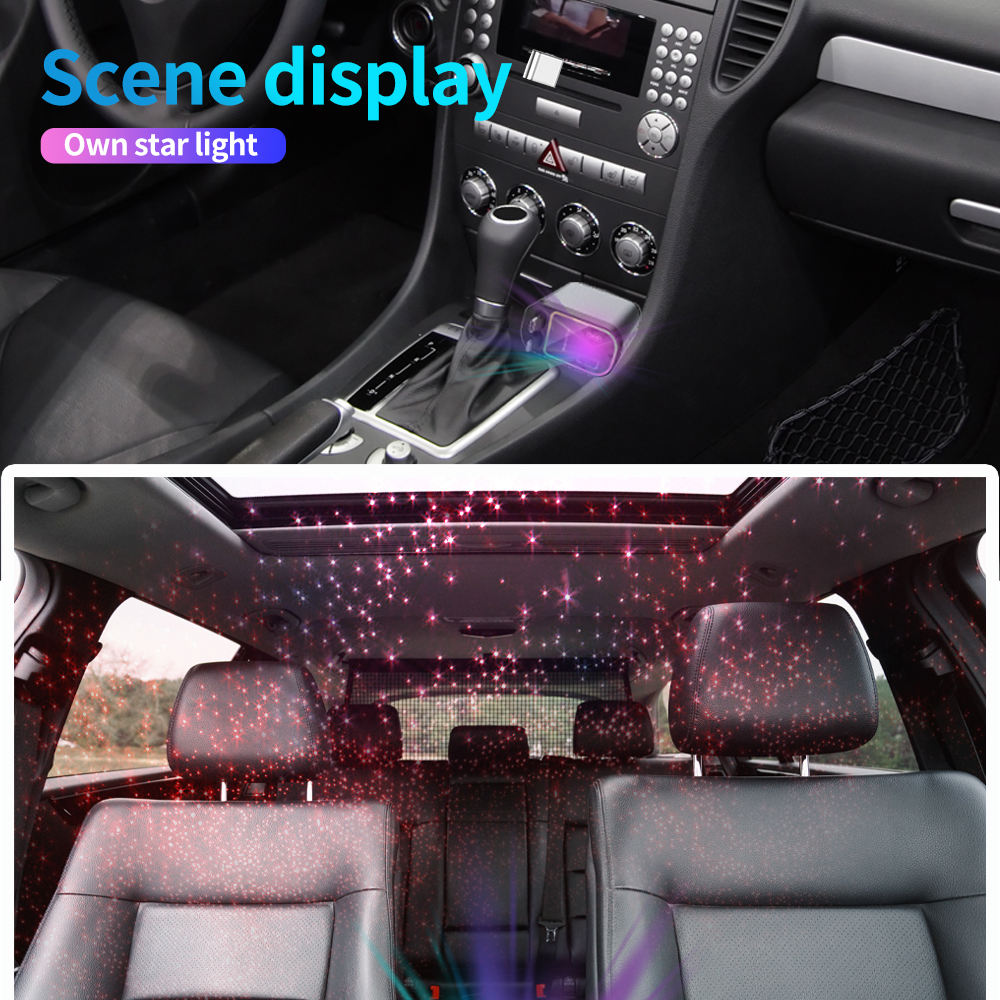 2-in-1 Retractable Car Charger with LED Roof Light – Fast Charging & Interior Light