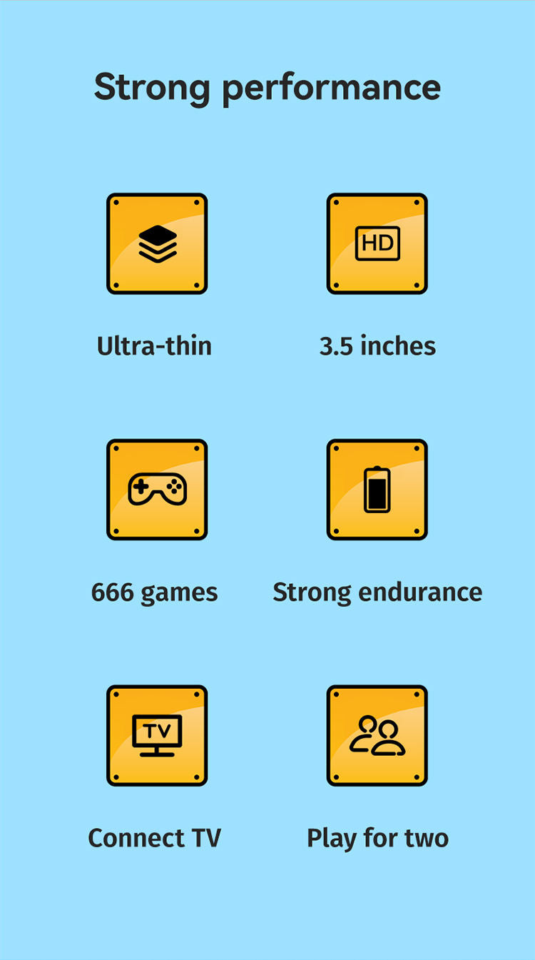 Retro Game Console 666 Games Built-in | Portable Handheld Gaming Device