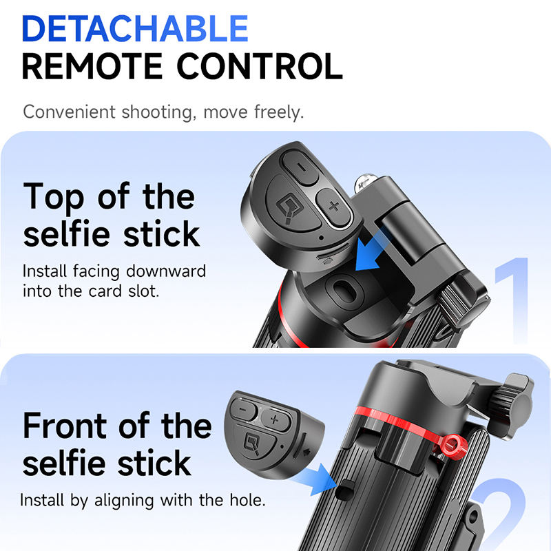 FF7 Selfie Stick Tripod with Bluetooth Remote | 360° Rotatable | Extendable Phone Stand