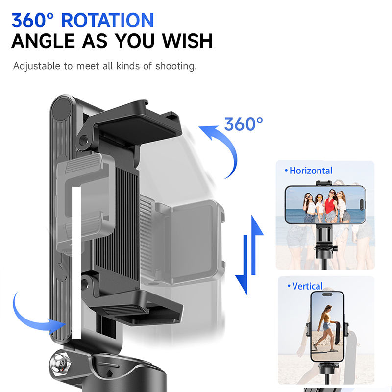 FF7 Selfie Stick Tripod with Bluetooth Remote | 360° Rotatable | Extendable Phone Stand