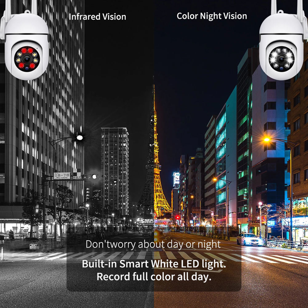 WiFi PTZ CCTV Camera with 4MP Video & Two-Way Audio
