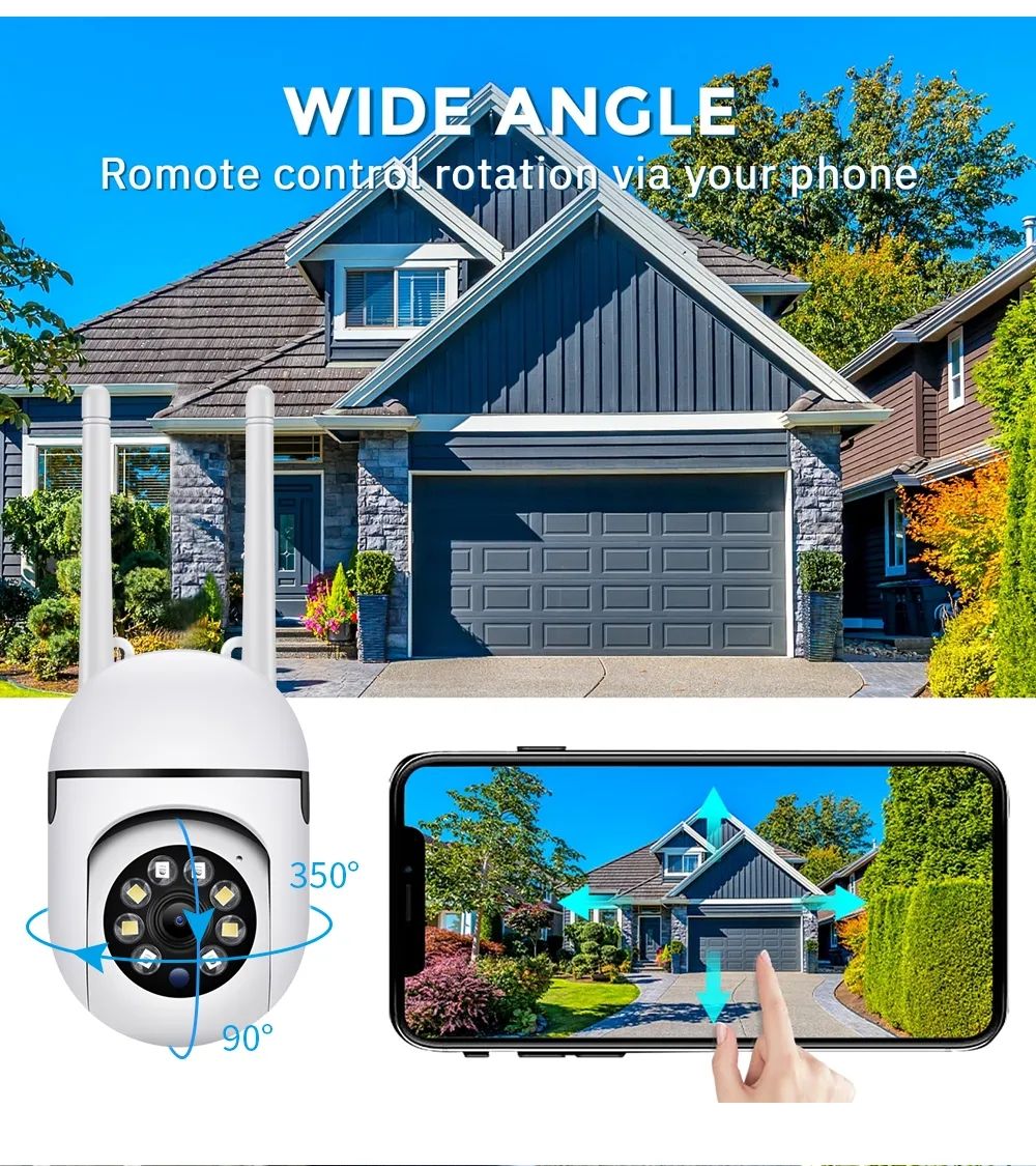 WiFi PTZ CCTV Camera with 4MP Video & Two-Way Audio