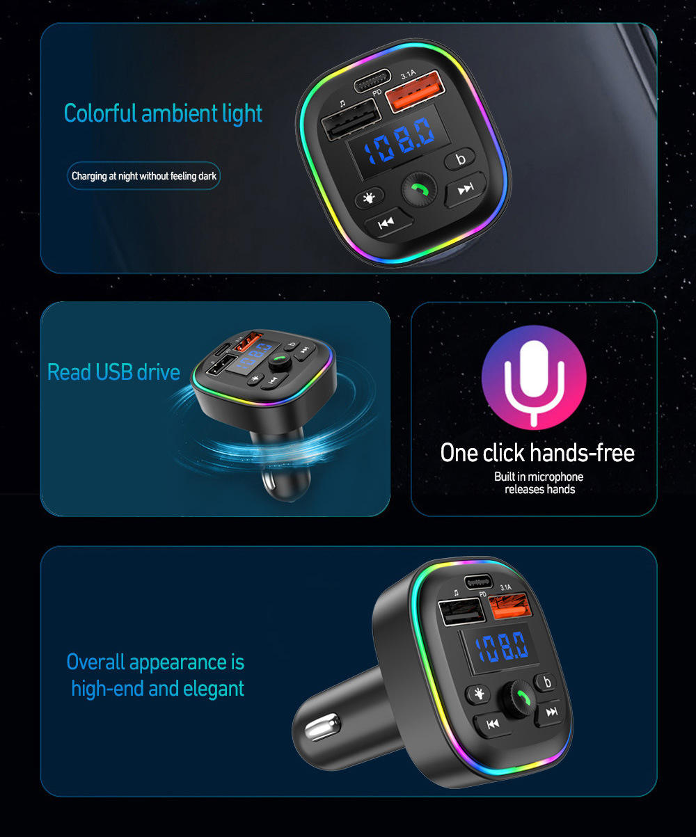 Bluetooth FM Transmitter Car MP3 Player with Hands-Free Calling