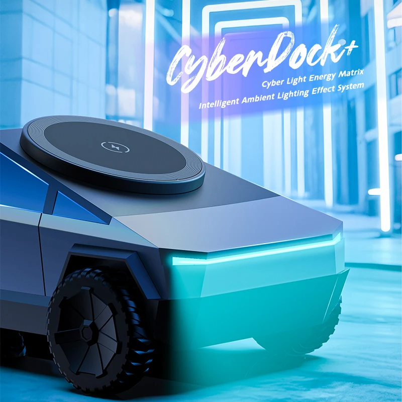 CyberTruck-Style 3-in-1 Wireless Charger | Phone, Watch & Earbuds Charging Station