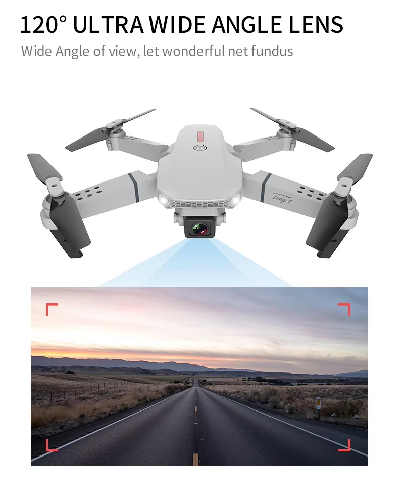 E88 Dual Camera Toy Drone – HD Aerial Shooting + Extended Flight Time