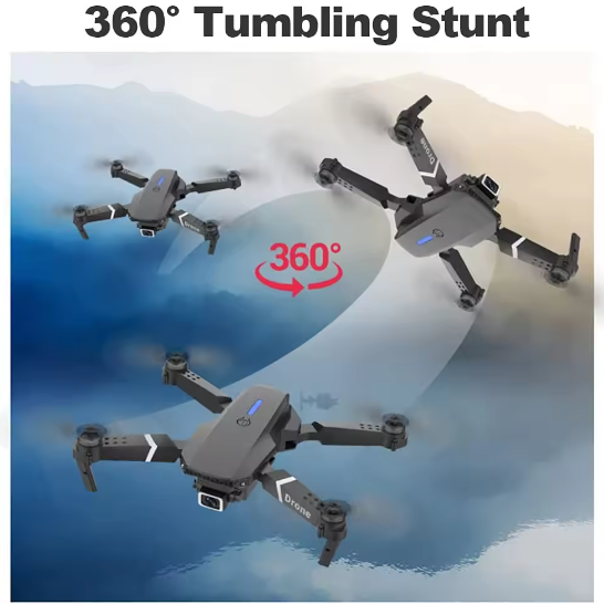 E88 Dual Camera Toy Drone – HD Aerial Shooting + Extended Flight Time