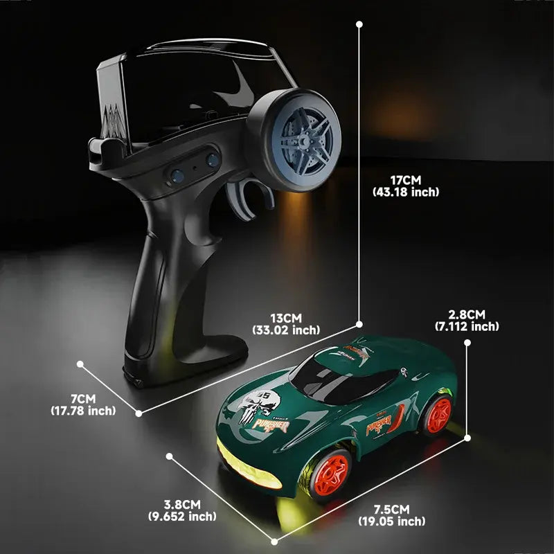 Mini RC Drift Car Remote Control, Desktop Mini RC Drifting Car with Storage, Turbo 4WD