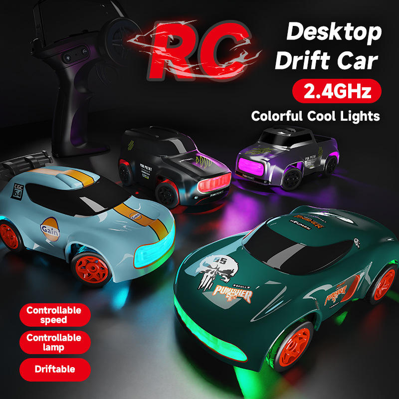 Mini RC Drift Car Remote Control, Desktop Mini RC Drifting Car with Storage, Turbo 4WD