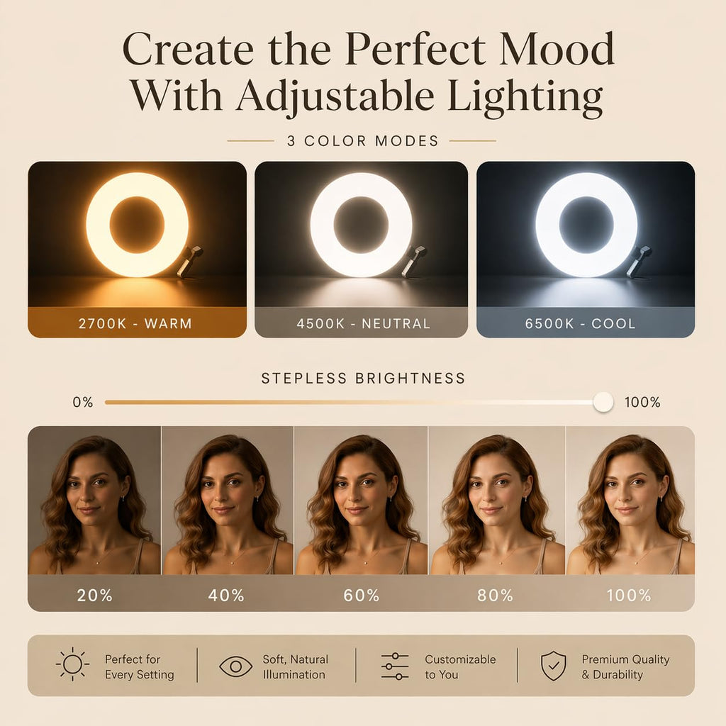 MagSafe LED Fill Light for iPhone & Android | Magnetic Selfie Ring Light | Adjustable Brightness | USB Rechargeable