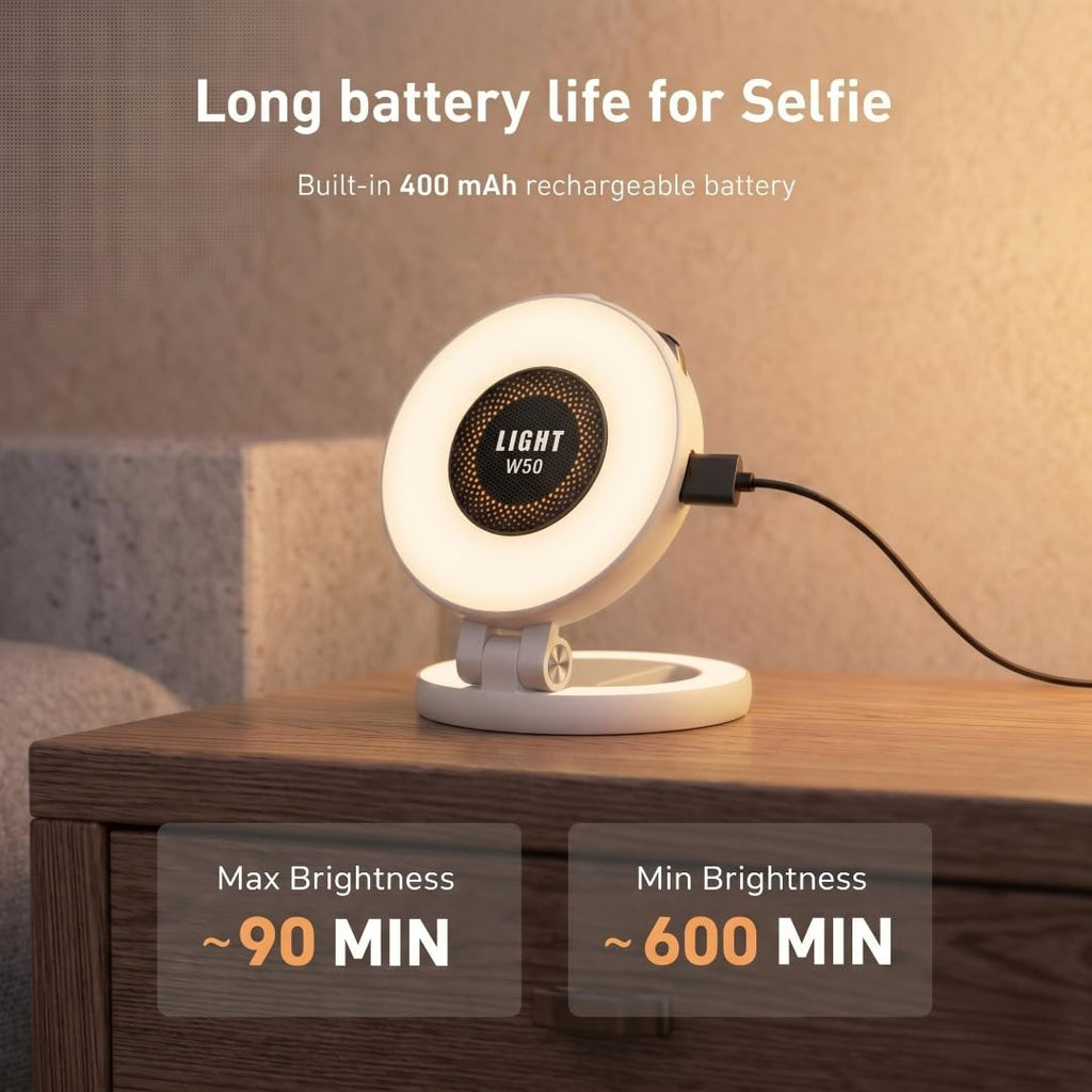MagSafe LED Fill Light for iPhone & Android | Magnetic Selfie Ring Light | Adjustable Brightness | USB Rechargeable