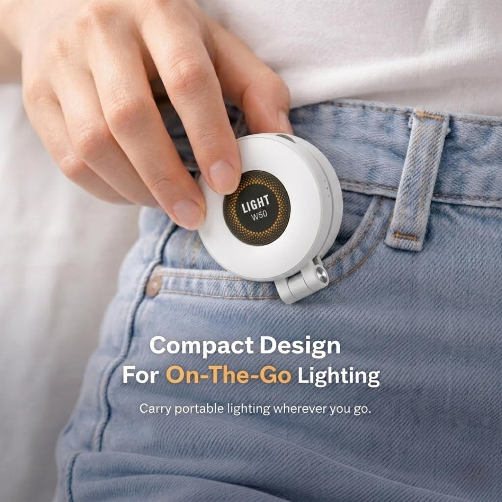 MagSafe LED Fill Light for iPhone & Android | Magnetic Selfie Ring Light | Adjustable Brightness | USB Rechargeable