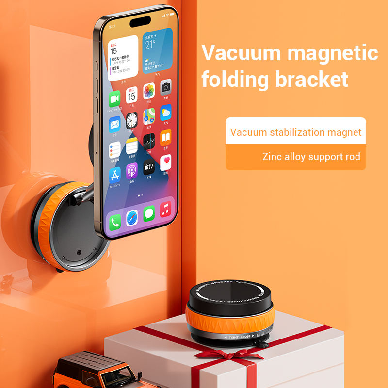 Vacuum Suction Magnetic Phone Holder | Foldable Universal Mobile Stand